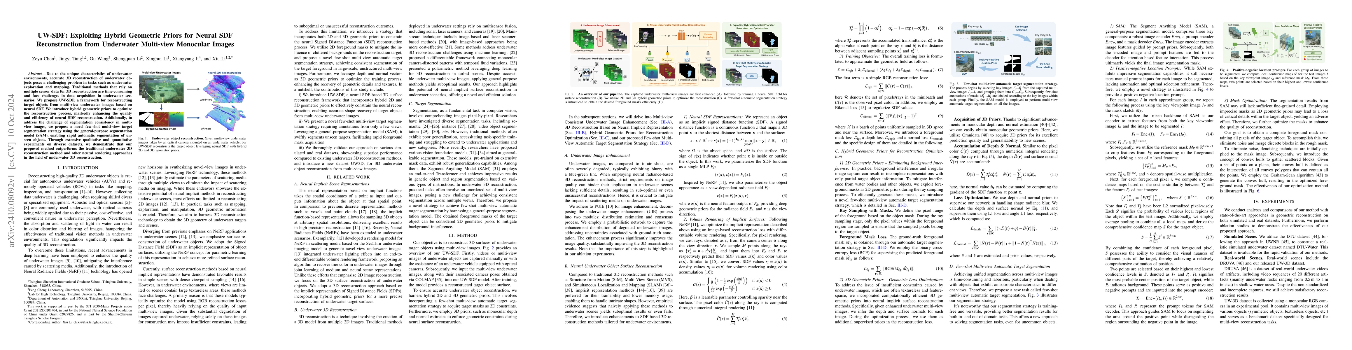 Thumbnail for UW-SDF: Exploiting Hybrid Geometric Priors for Neural SDF Reconstruction
  from Underwater Multi-view Monocular Images