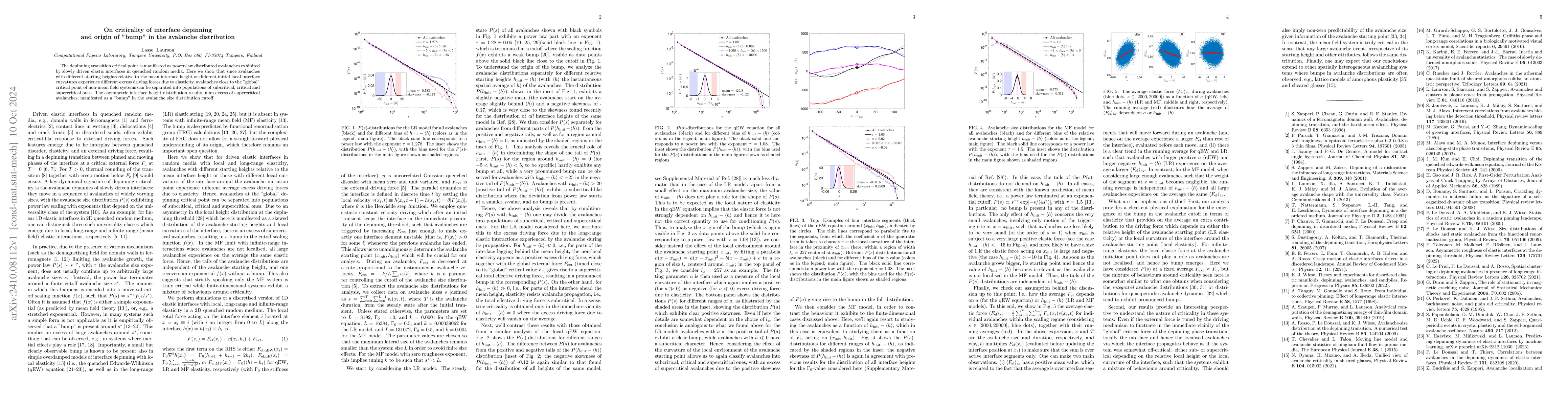 Thumbnail for On criticality of interface depinning and origin of "bump" in the
  avalanche distribution