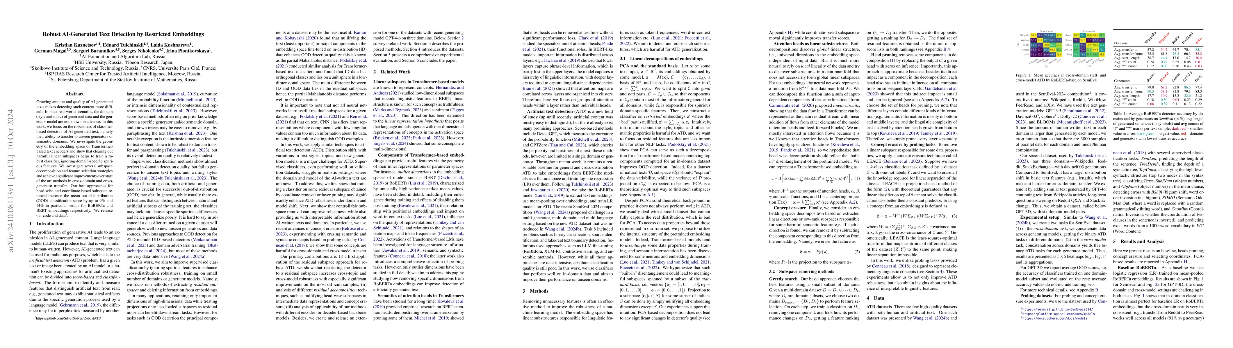 Thumbnail for Robust AI-Generated Text Detection by Restricted Embeddings