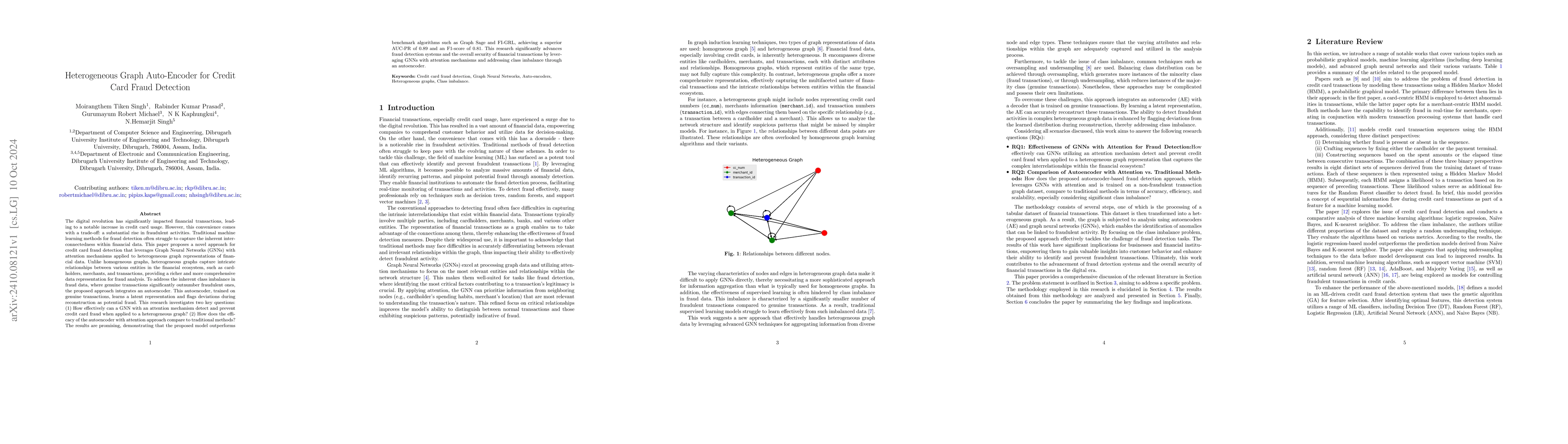 Thumbnail for Heterogeneous Graph Auto-Encoder for CreditCard Fraud Detection