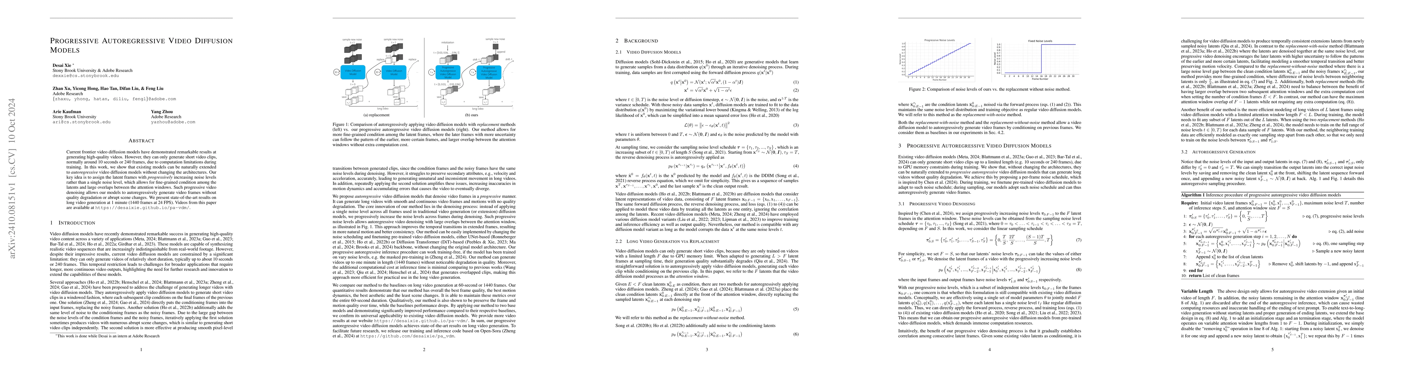 Thumbnail for Progressive Autoregressive Video Diffusion Models