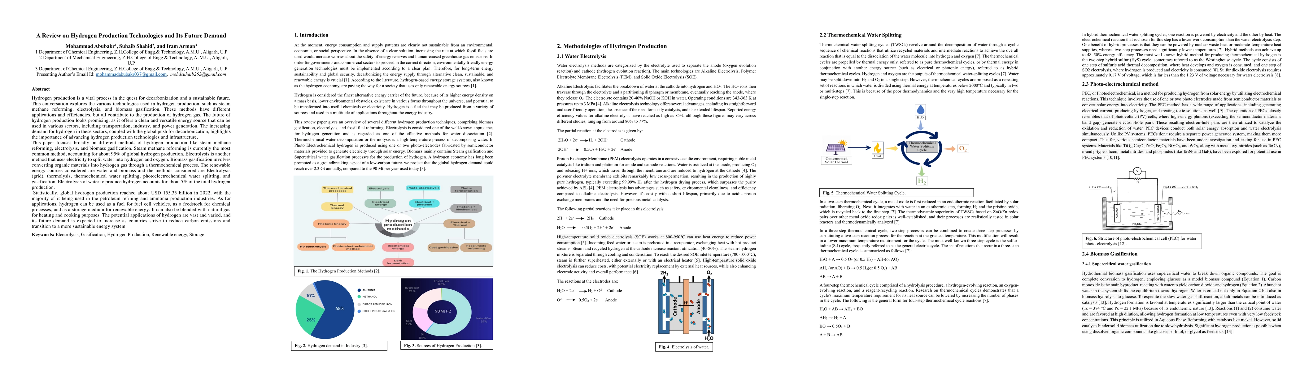 Thumbnail for A Review on Hydrogen Production Technologies and Its Future Demand