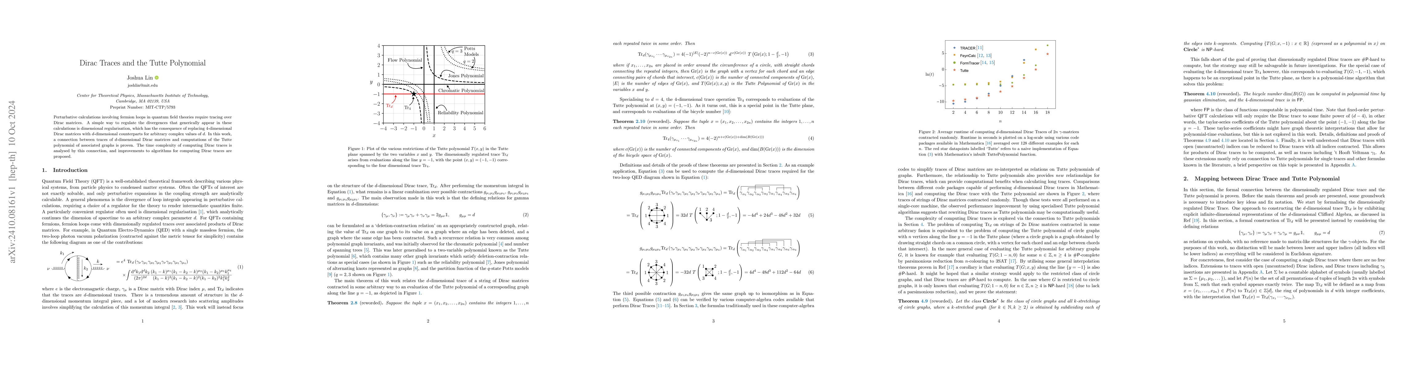 Thumbnail for Dirac Traces and the Tutte Polynomial