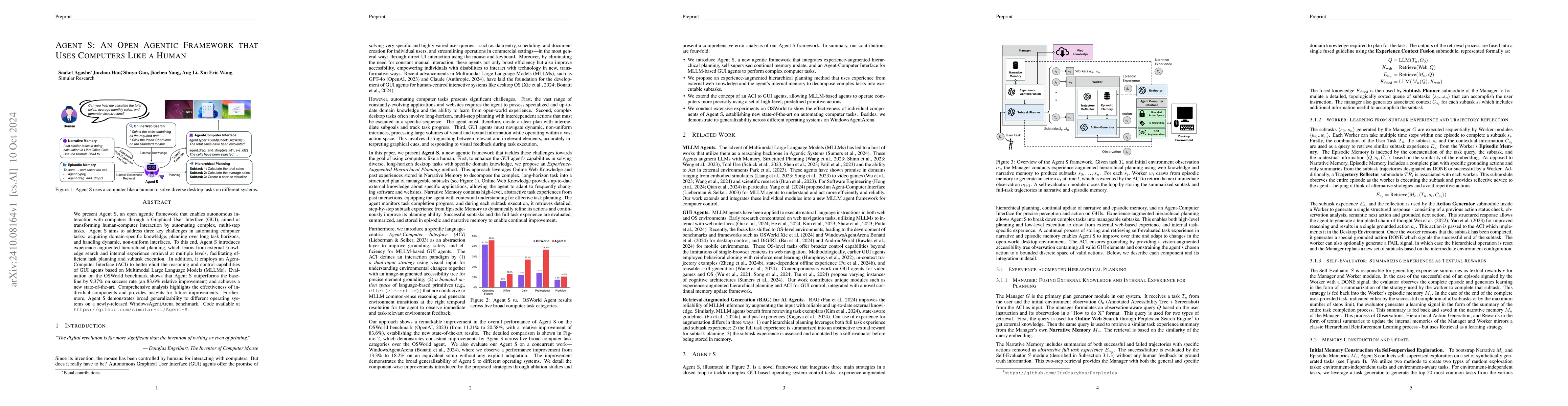 Thumbnail for Agent S: An Open Agentic Framework that Uses Computers Like a Human