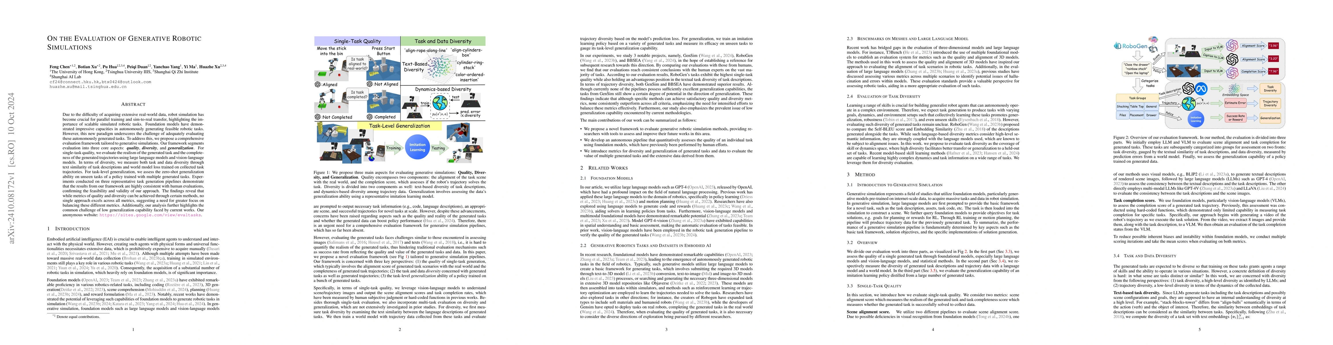 Thumbnail for On the Evaluation of Generative Robotic Simulations
