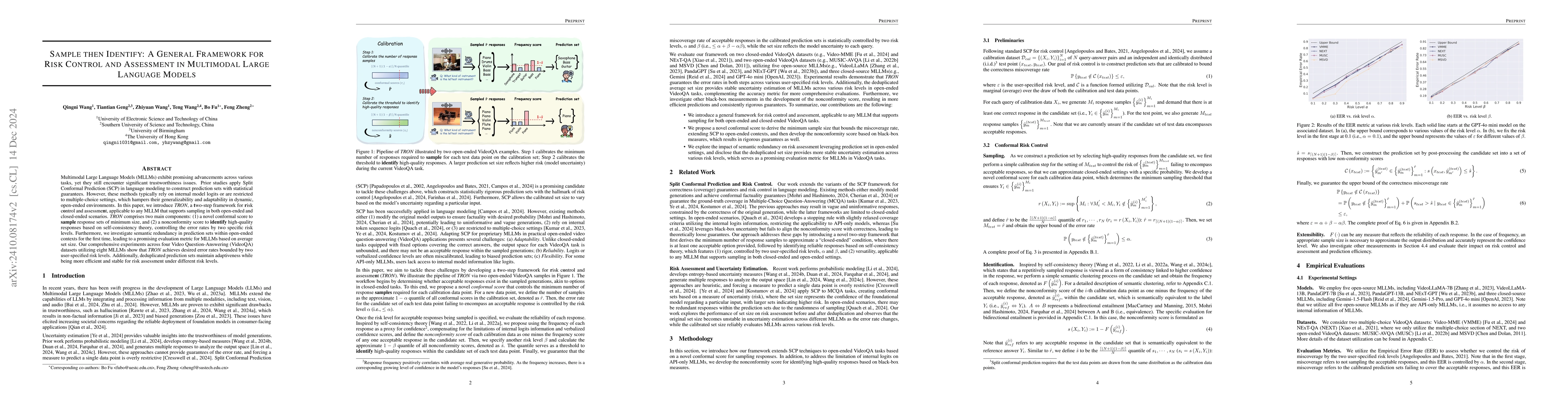 Thumbnail for Sample then Identify: A General Framework for Risk Control and
  Assessment in Multimodal Large Language Models