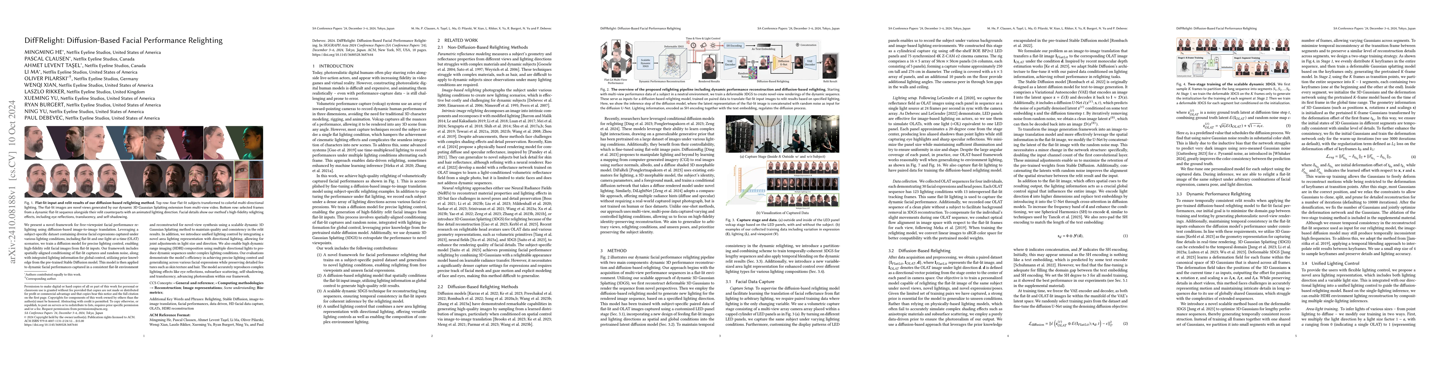 Thumbnail for DifFRelight: Diffusion-Based Facial Performance Relighting