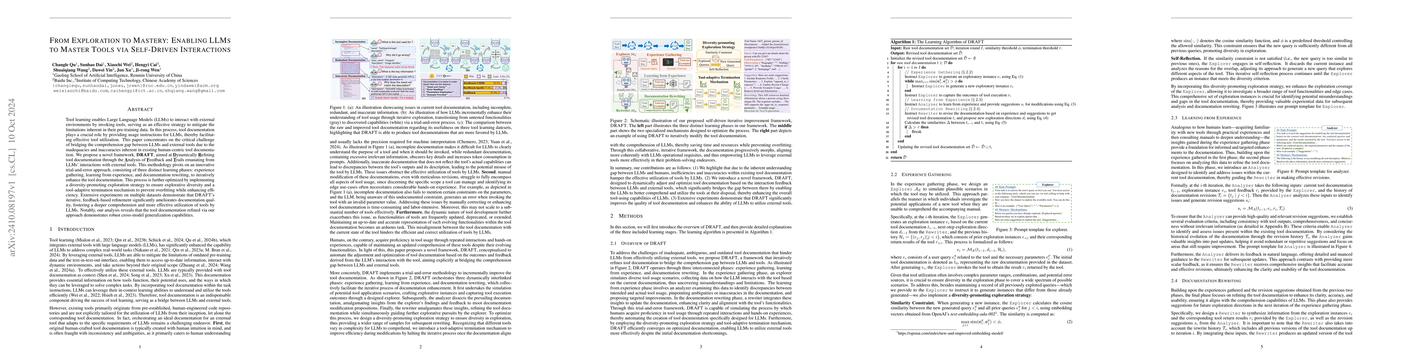 Thumbnail for From Exploration to Mastery: Enabling LLMs to Master Tools via
  Self-Driven Interactions