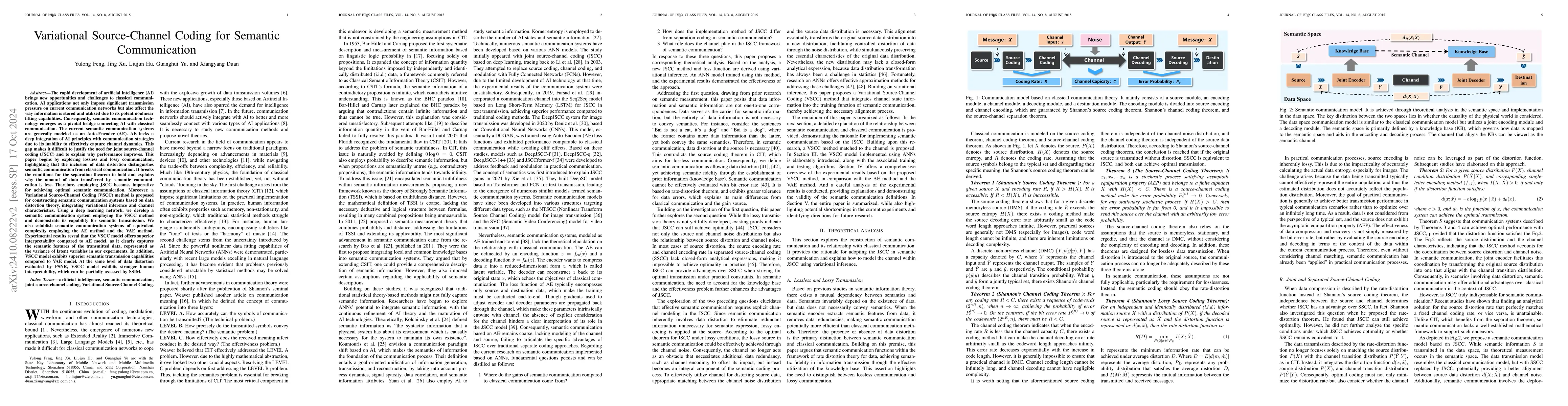 Thumbnail for Variational Source-Channel Coding for Semantic Communication