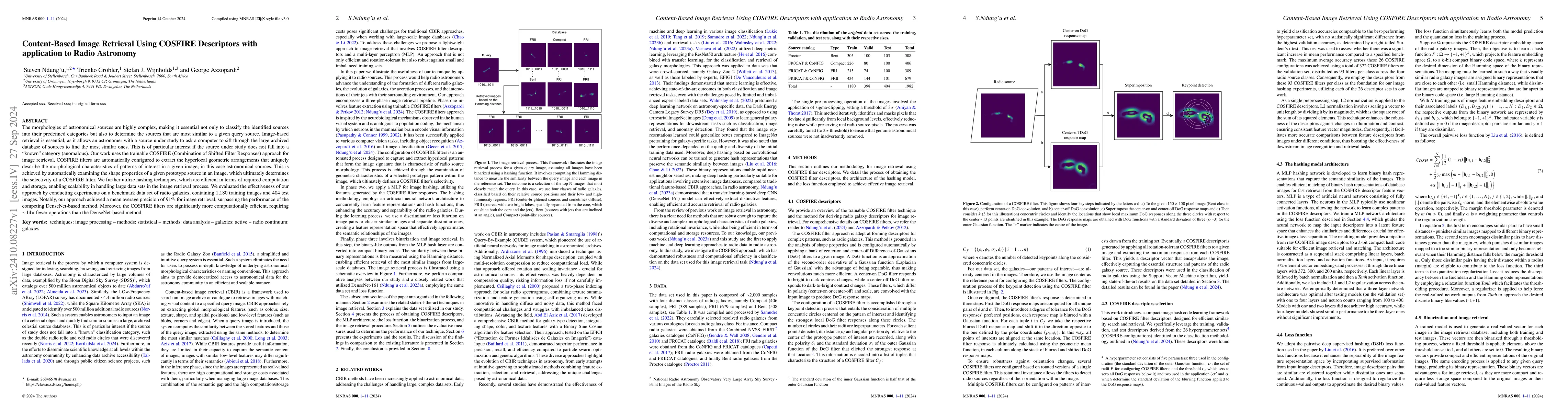 Thumbnail for Content-Based Image Retrieval Using COSFIRE Descriptors with application
  to Radio Astronomy