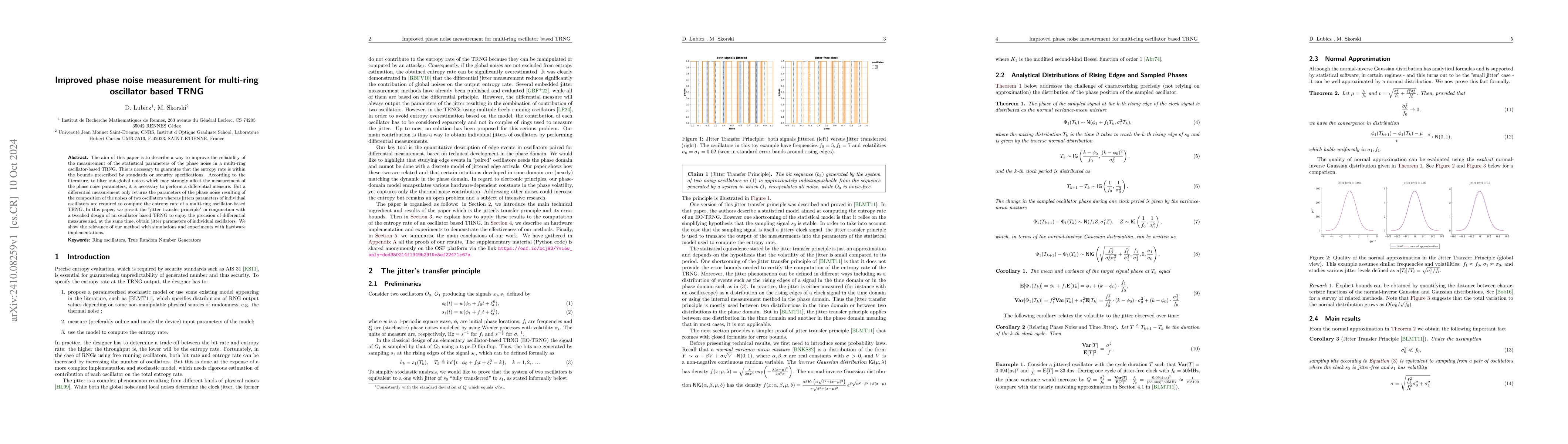 Thumbnail for Quantifying Jitter Transfer for Differential Measurement: Enhancing
  Security of Oscillator-Based TRNGs