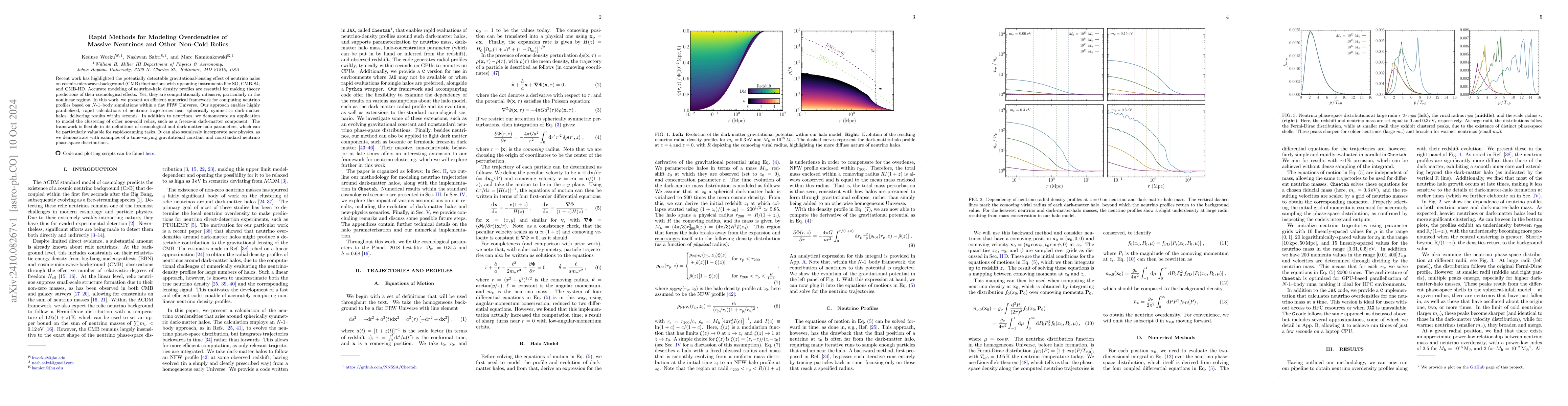 Thumbnail for Rapid Methods for Modeling Overdensities of Massive Neutrinos and Other
  Non-Cold Relics
