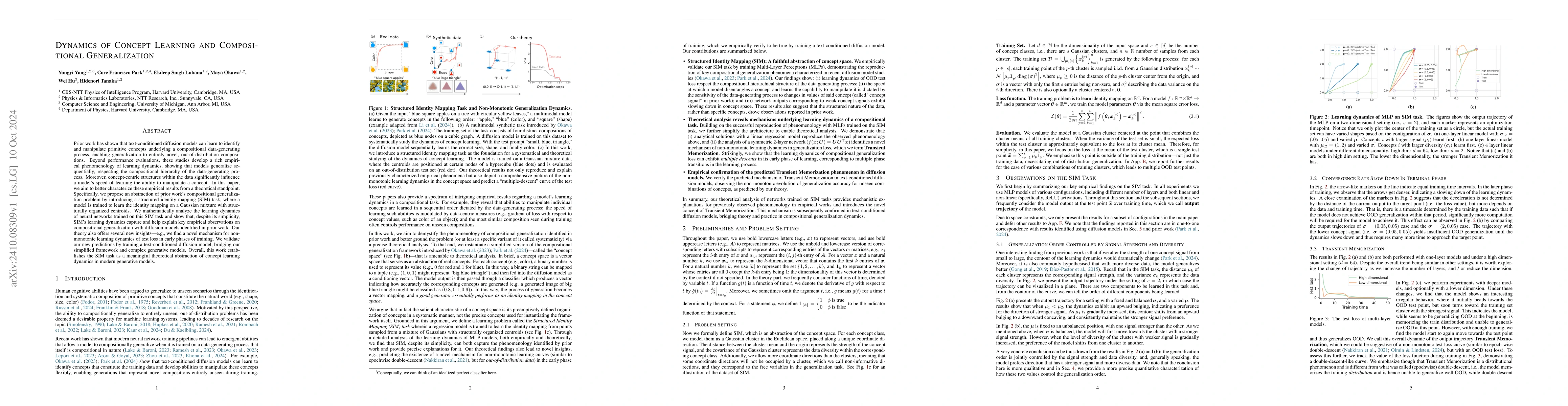 Thumbnail for Dynamics of Concept Learning and Compositional Generalization