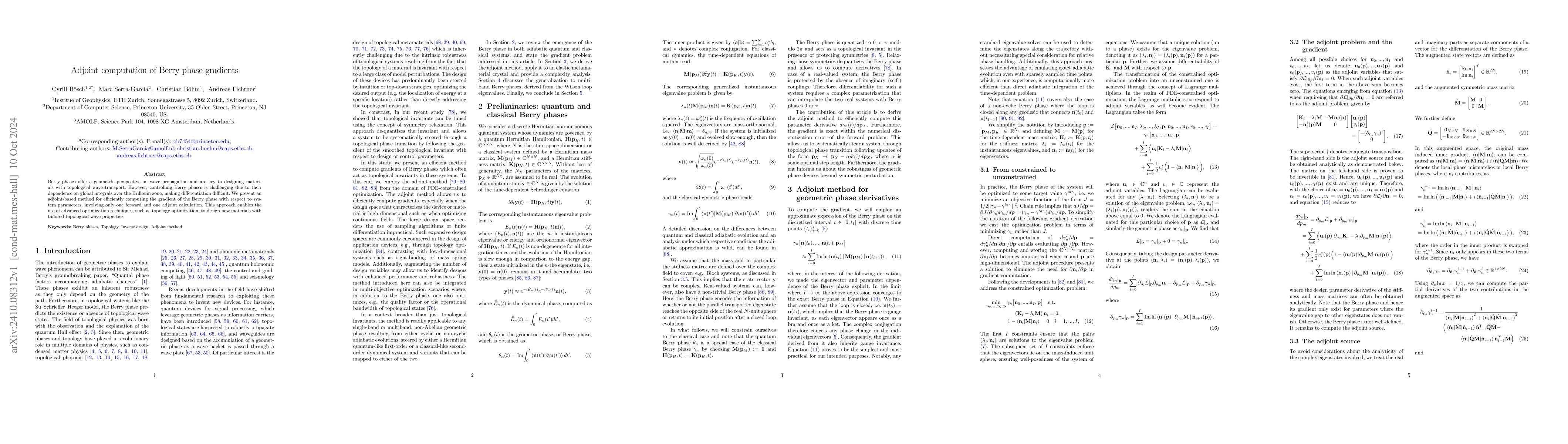 Thumbnail for Adjoint computation of Berry phase gradients