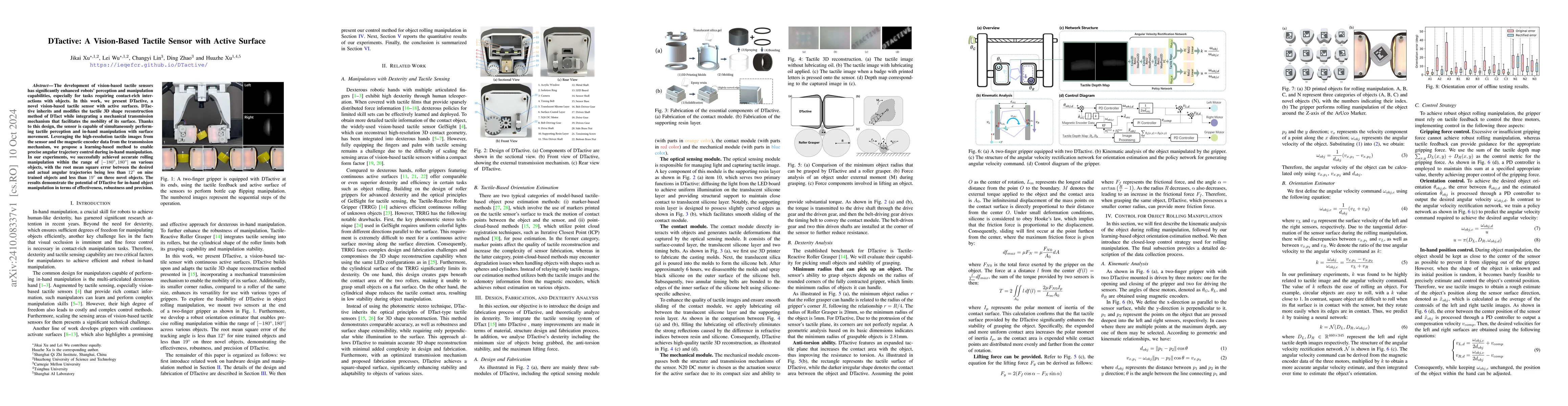 Thumbnail for DTactive: A Vision-Based Tactile Sensor with Active Surface