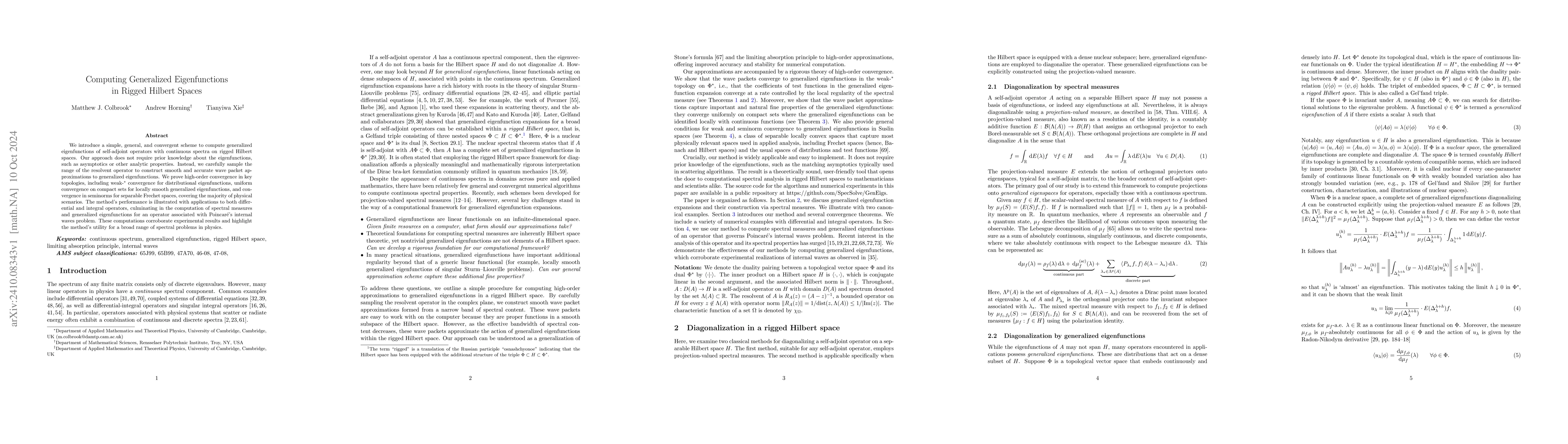 Thumbnail for Computing Generalized Eigenfunctions in Rigged Hilbert Spaces