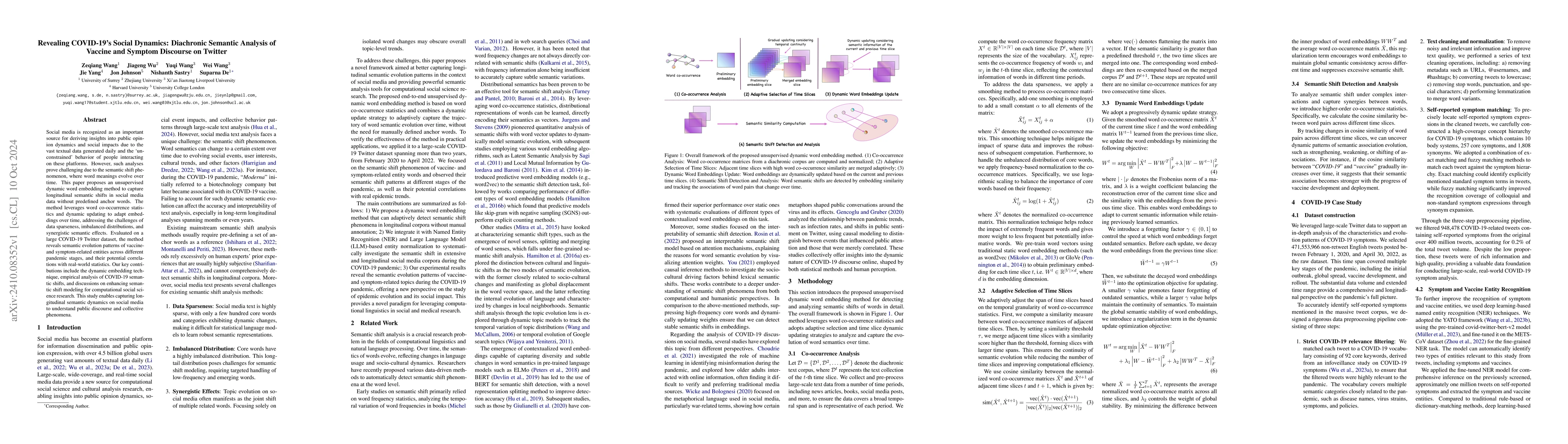 Thumbnail for Revealing COVID-19's Social Dynamics: Diachronic Semantic Analysis of
  Vaccine and Symptom Discourse on Twitter