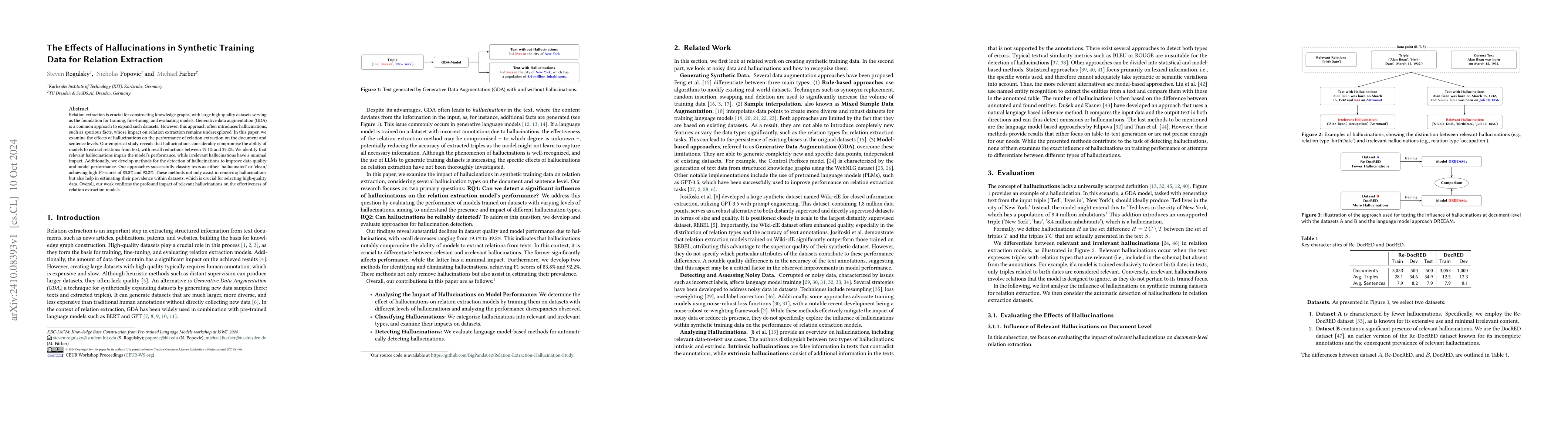Thumbnail for The Effects of Hallucinations in Synthetic Training Data for Relation
  Extraction