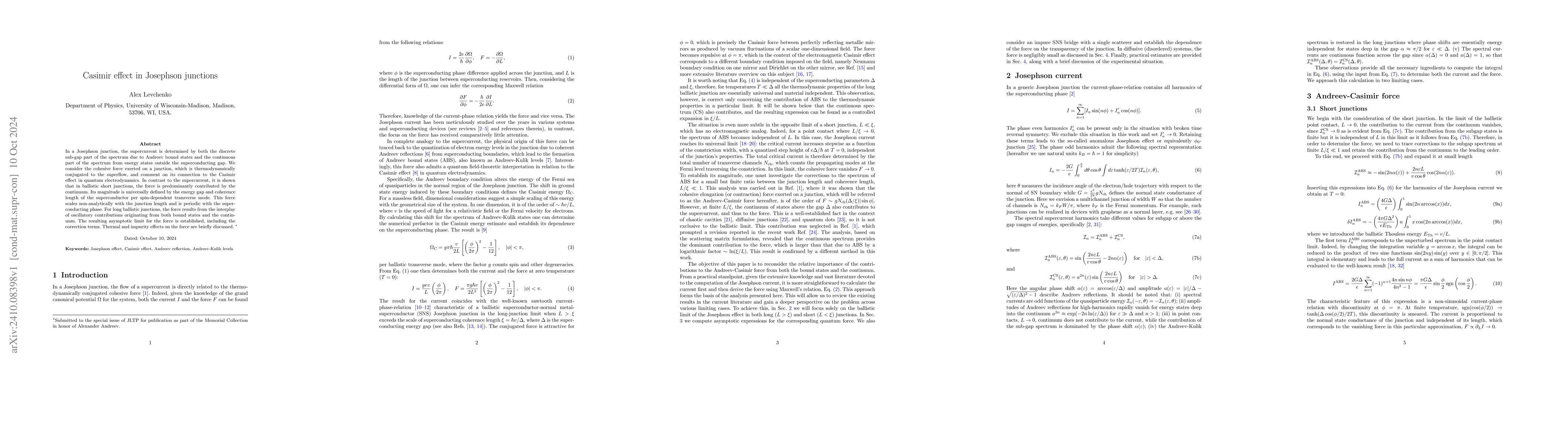 Thumbnail for Casimir effect in Josephson junctions