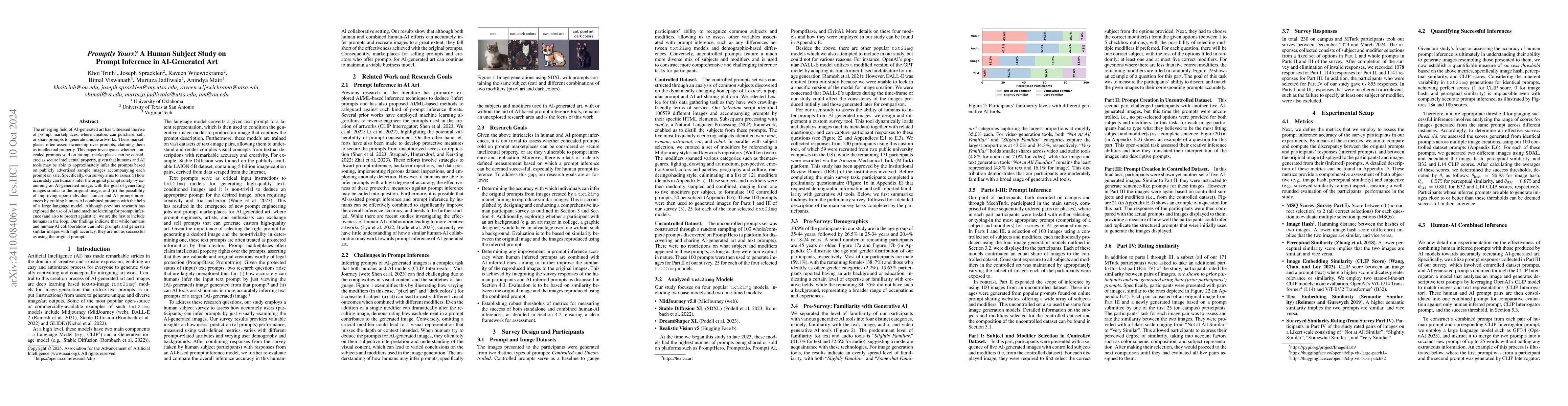 Thumbnail for Promptly Yours? A Human Subject Study on Prompt Inference in
  AI-Generated Art