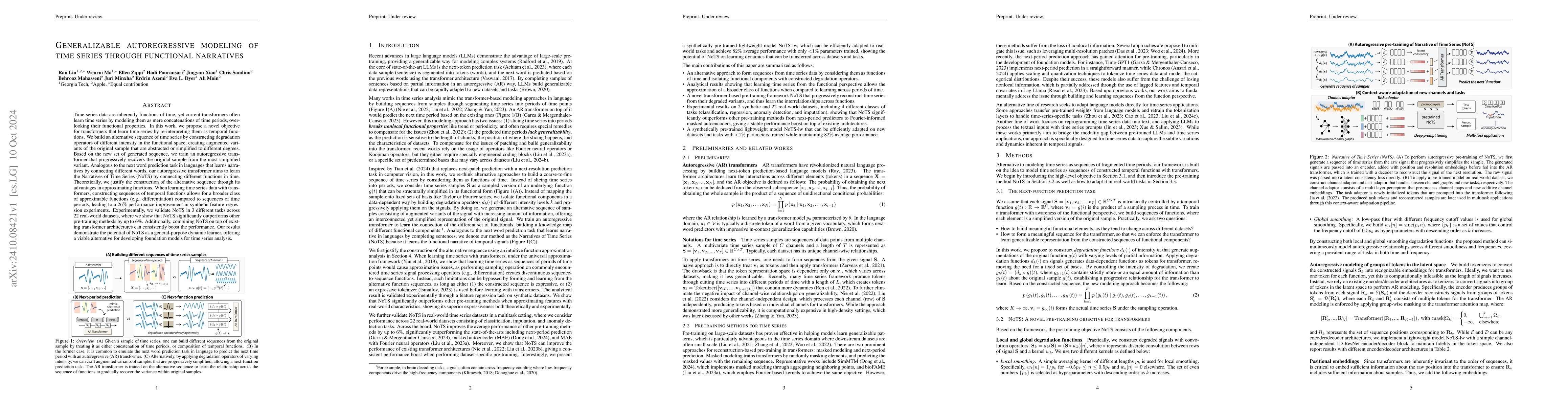 Thumbnail for Generalizable autoregressive modeling of time series through functional
  narratives