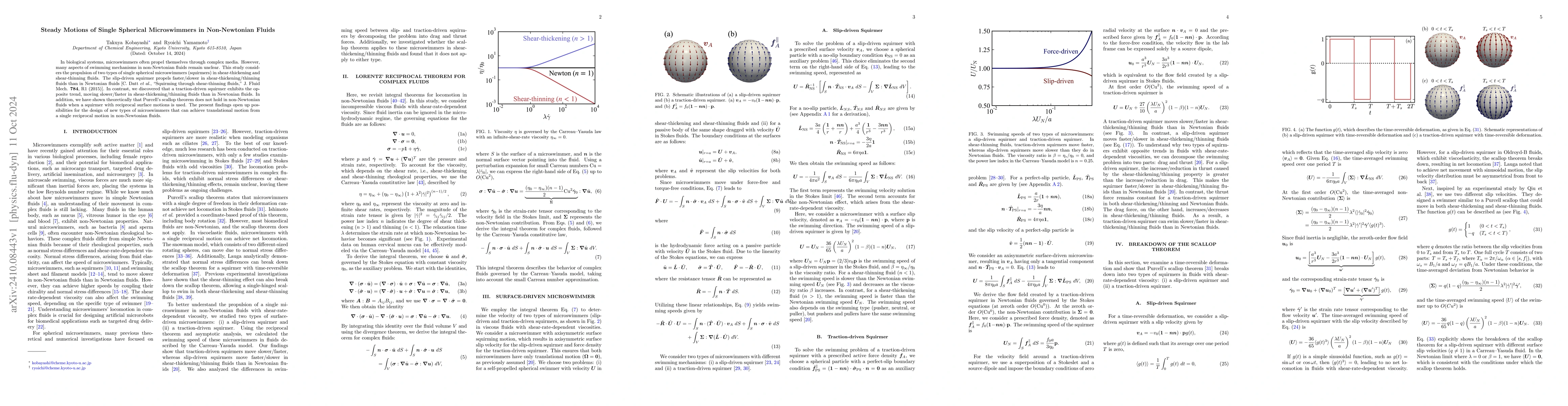 Thumbnail for Steady Motions of Single Spherical Microswimmers in Non-Newtonian Fluids