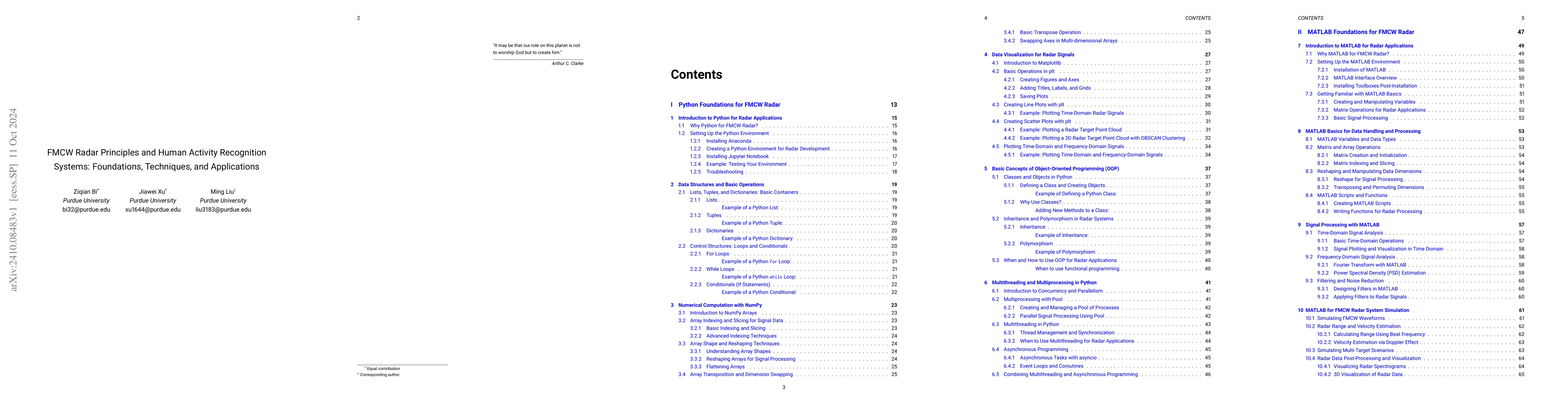 Thumbnail for FMCW Radar Principles and Human Activity Recognition Systems:
  Foundations, Techniques, and Applications