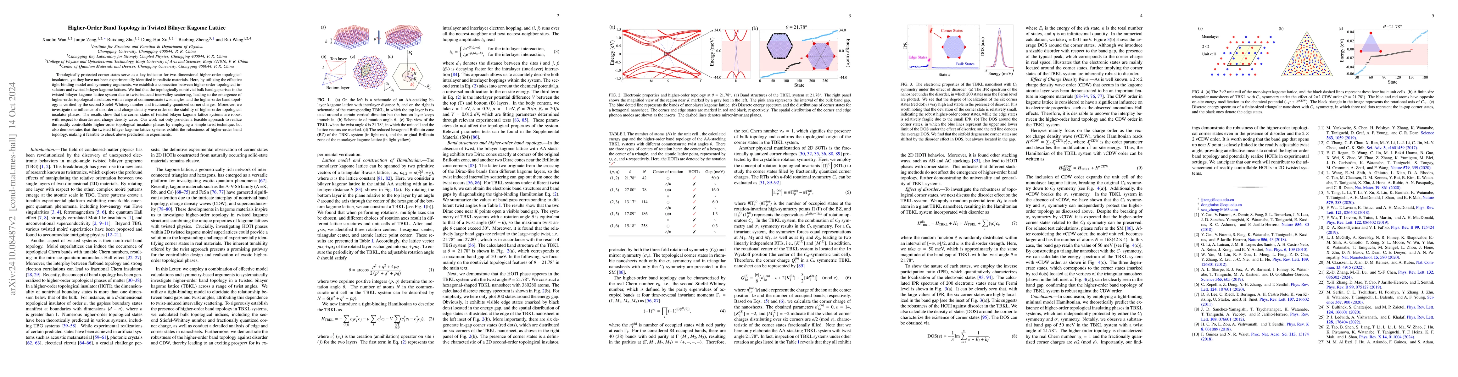 Thumbnail for Higher-Order Band Topology in Twisted Bilayer Kagome Lattice