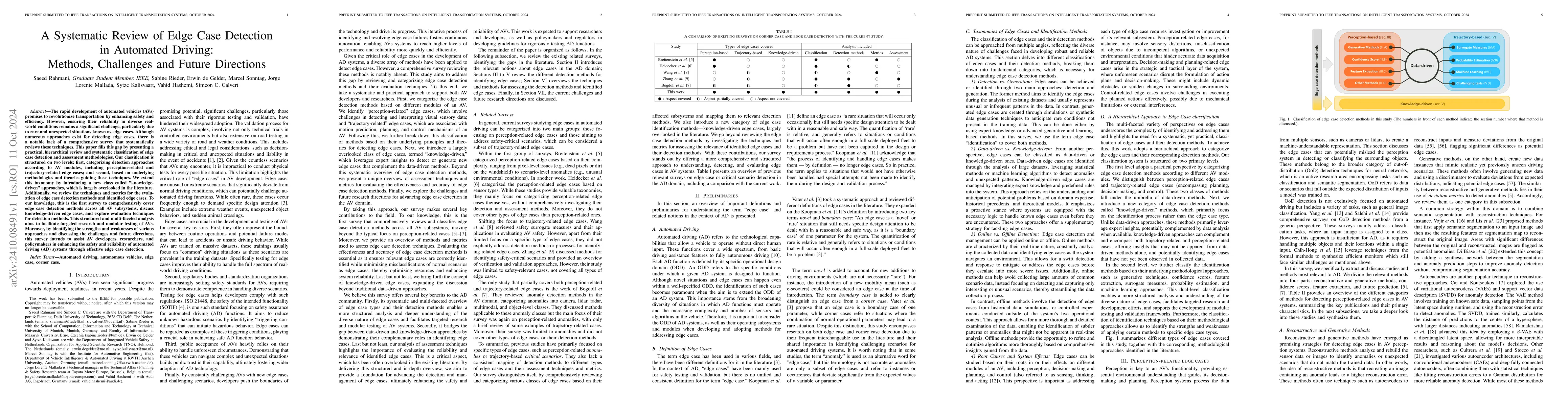 Thumbnail for A Systematic Review of Edge Case Detection in Automated Driving:
  Methods, Challenges and Future Directions