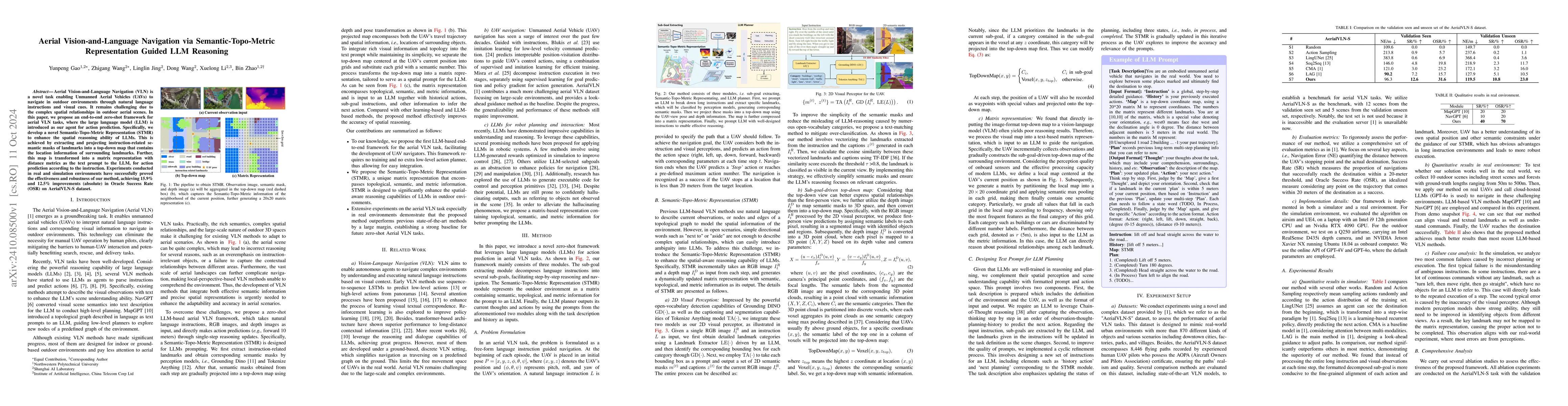 Thumbnail for Aerial Vision-and-Language Navigation via Semantic-Topo-Metric
  Representation Guided LLM Reasoning