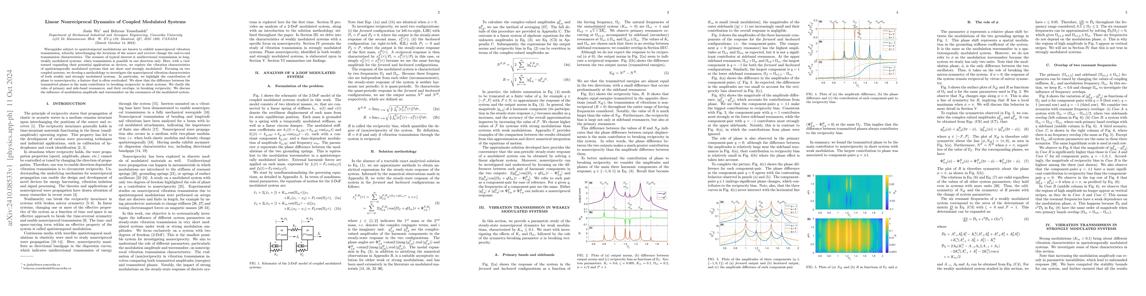 Thumbnail for Linear Nonreciprocal Dynamics of Coupled Modulated Systems