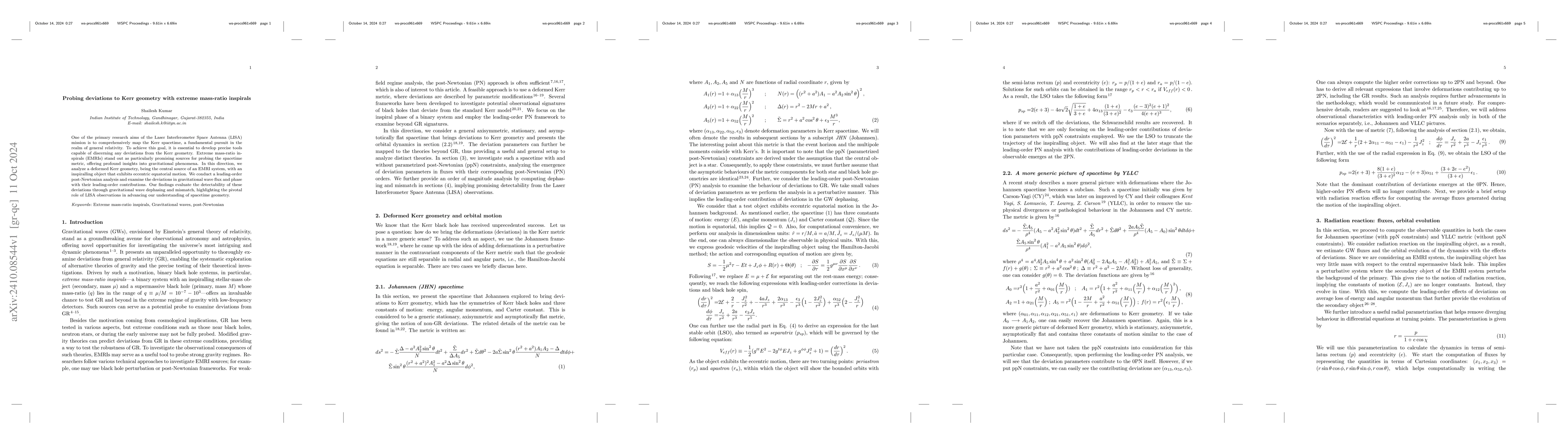 Thumbnail for Probing deviations to Kerr geometry with extreme mass-ratio inspirals