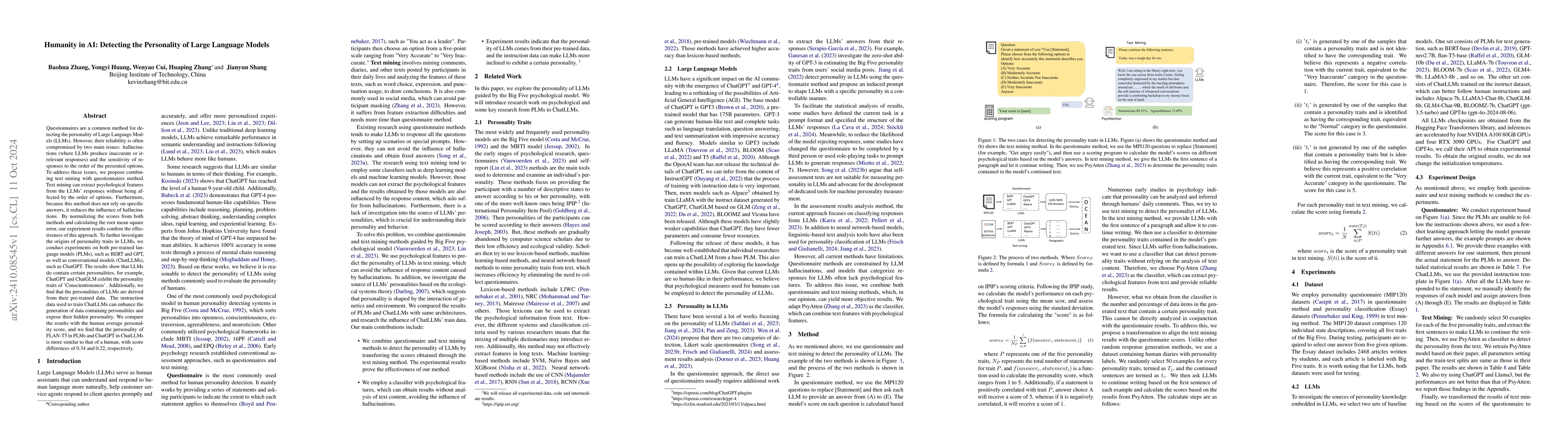 Thumbnail for Humanity in AI: Detecting the Personality of Large Language Models