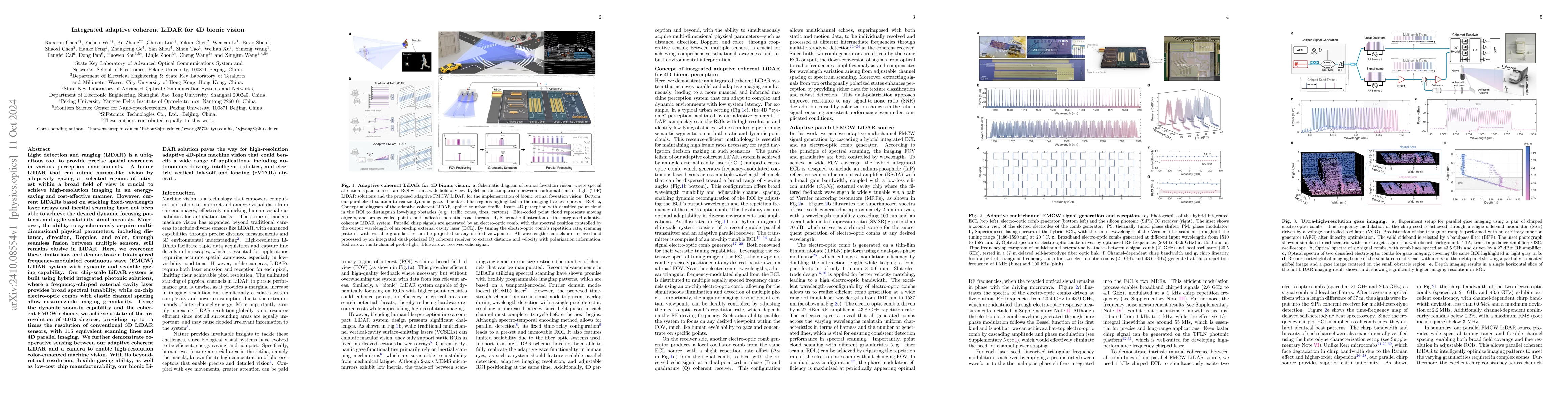 Thumbnail for Integrated adaptive coherent LiDAR for 4D bionic vision