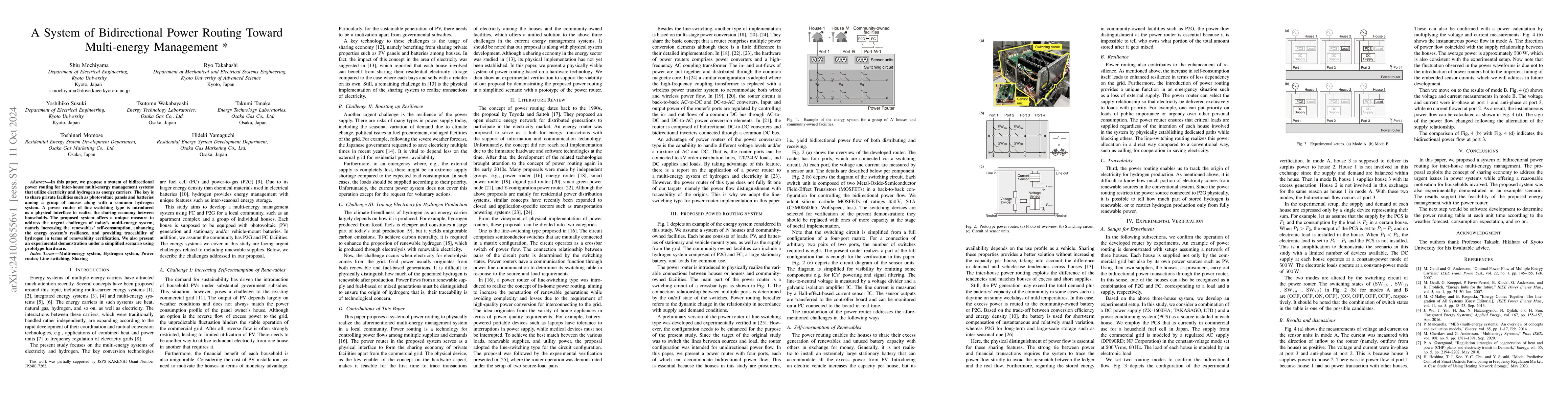 Thumbnail for A System of Bidirectional Power Routing Toward Multi-energy Management