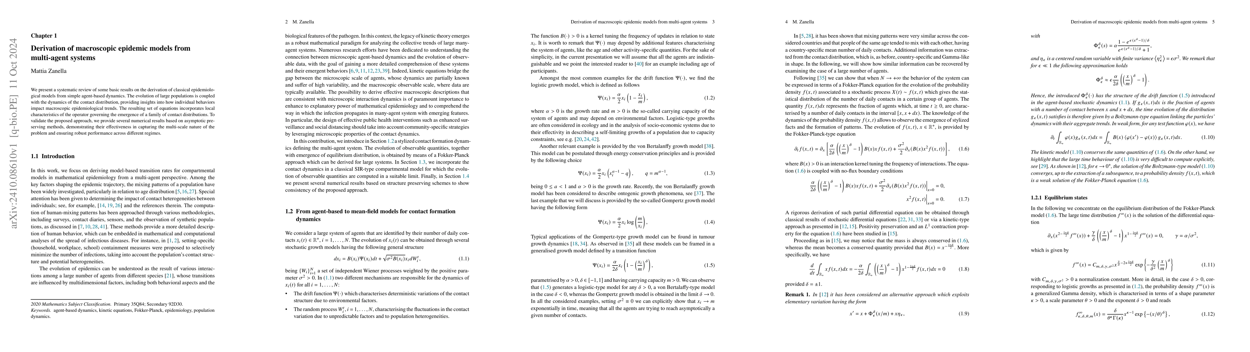 Thumbnail for Derivation of macroscopic epidemic models from multi-agent systems