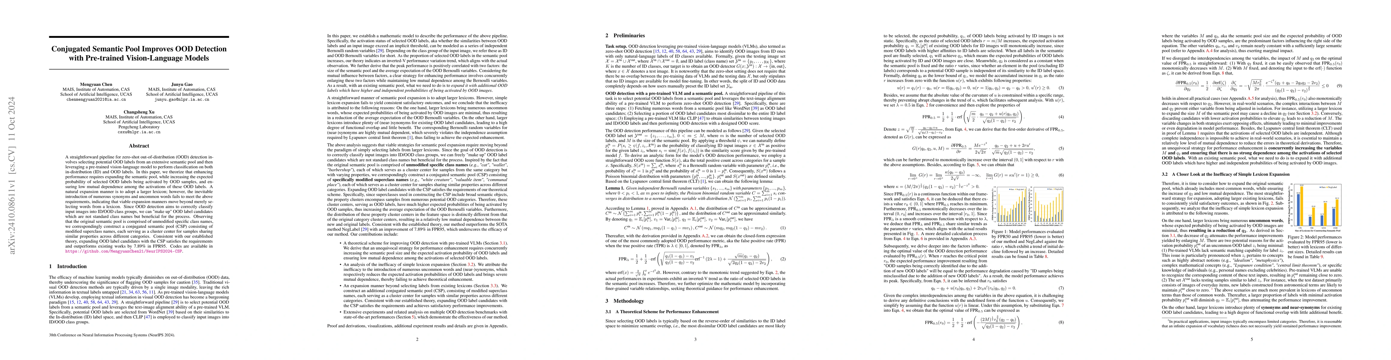 Thumbnail for Conjugated Semantic Pool Improves OOD Detection with Pre-trained
  Vision-Language Models