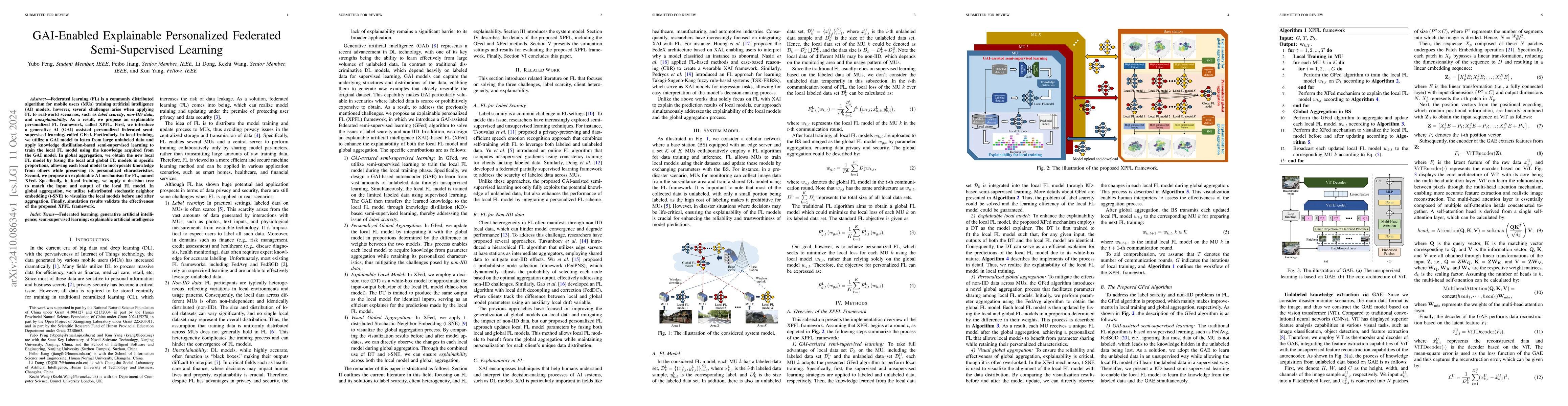 Thumbnail for GAI-Enabled Explainable Personalized Federated Semi-Supervised Learning
