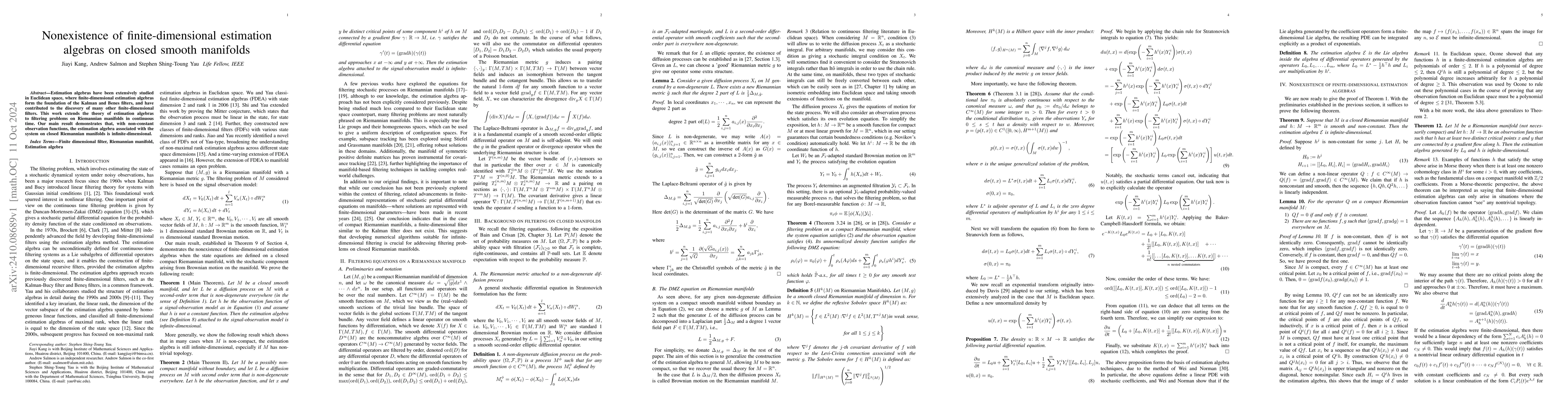 Thumbnail for Nonexistence of finite-dimensional estimation algebras on closed smooth
  manifolds