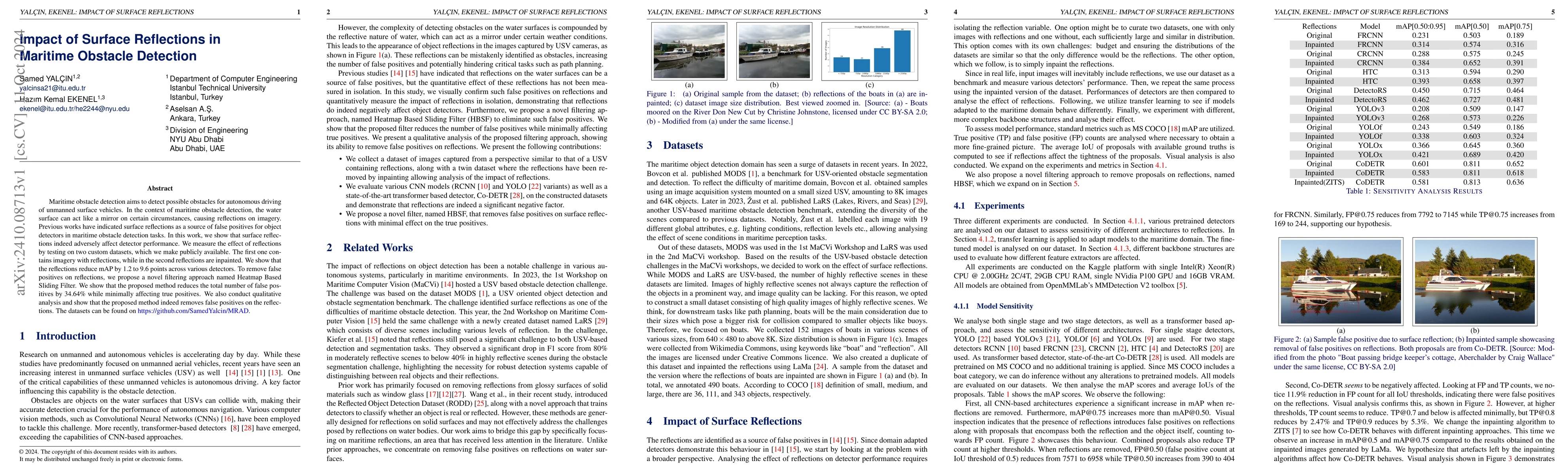Thumbnail for Impact of Surface Reflections in Maritime Obstacle Detection