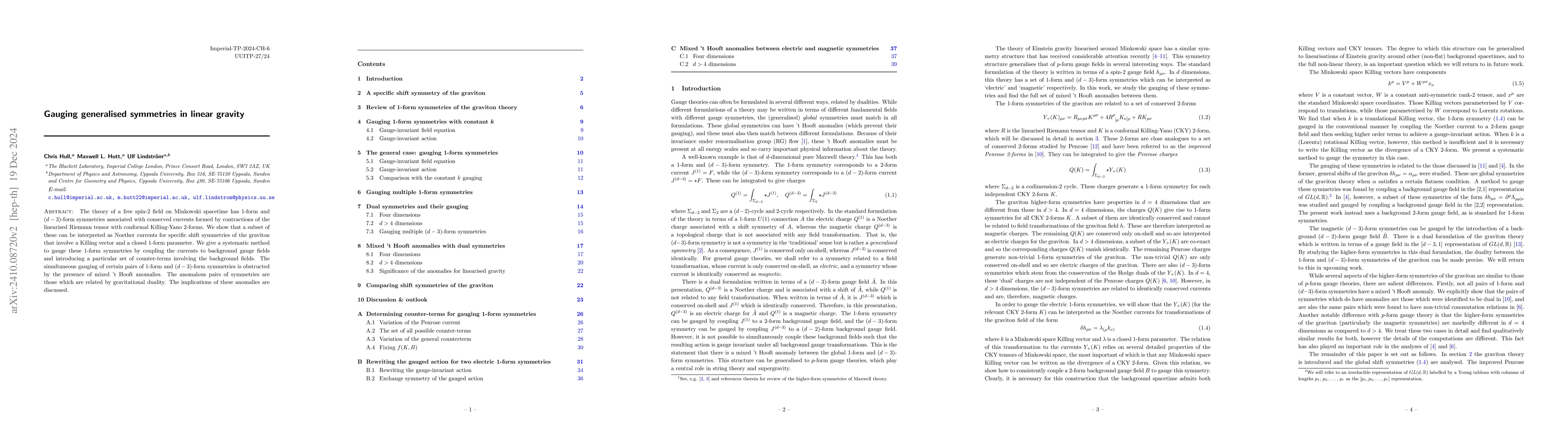 Thumbnail for Gauging generalised symmetries in linear gravity