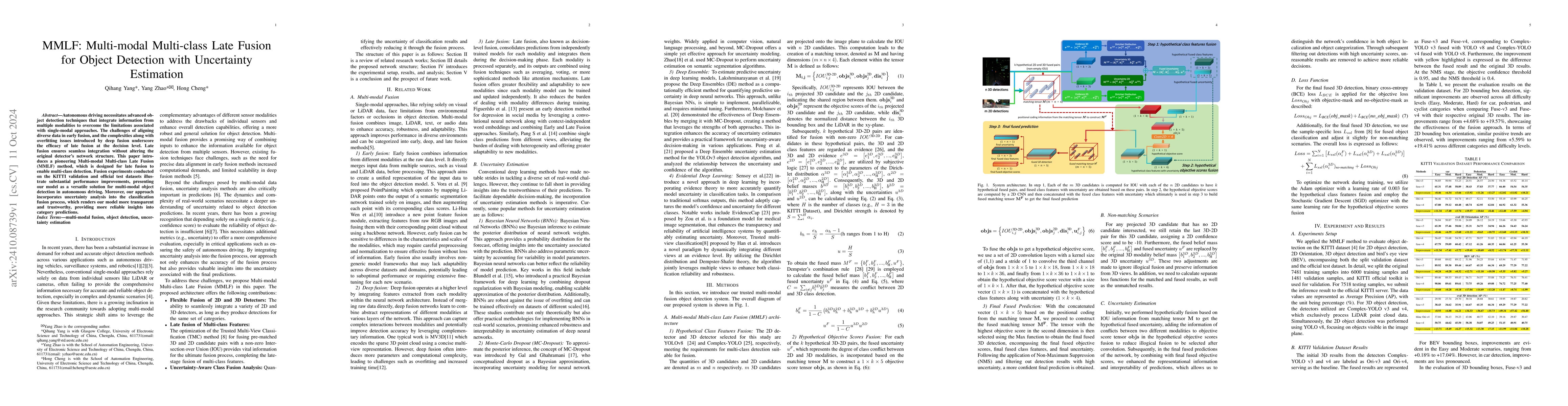 Thumbnail for MMLF: Multi-modal Multi-class Late Fusion for Object Detection with
  Uncertainty Estimation