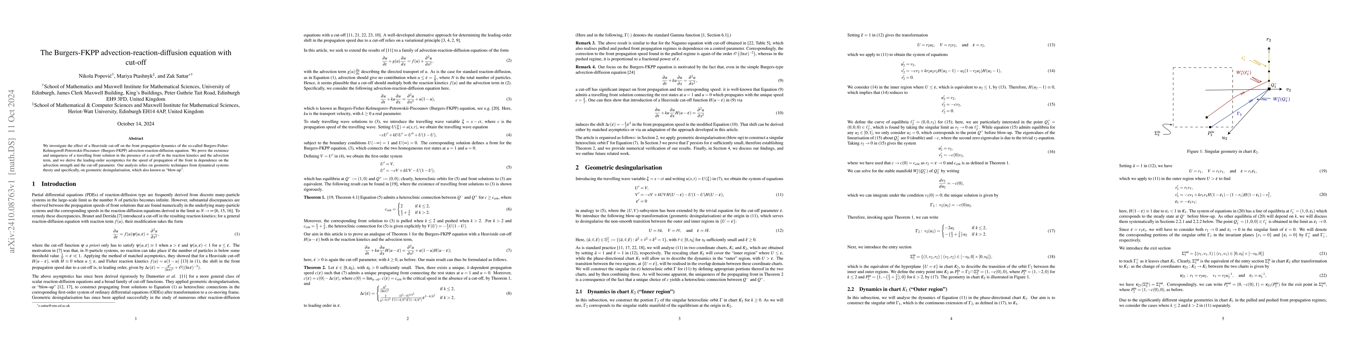 Thumbnail for The Burgers-FKPP advection-reaction-diffusion equation with cut-off