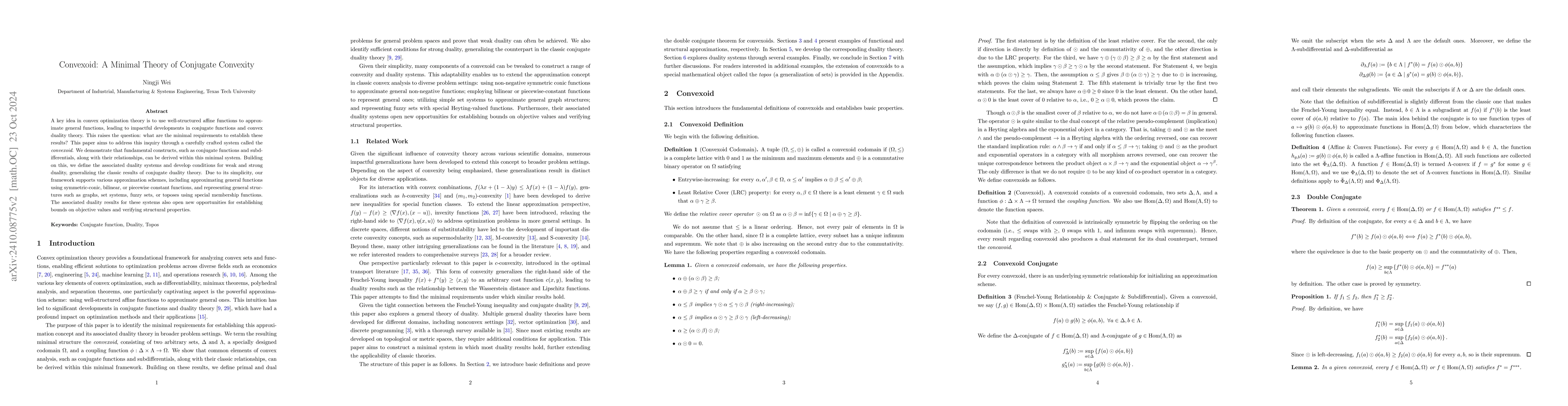 Thumbnail for Convexoid: A Minimal Theory of Conjugate Convexity
