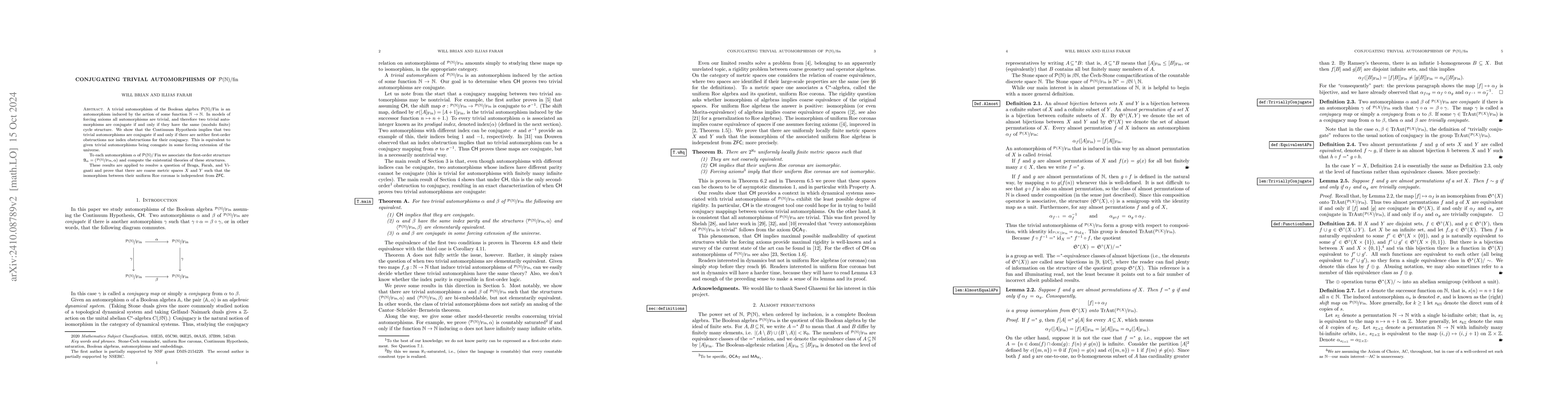 Thumbnail for Conjugating trivial automorphisms of $\mathcal P(\mathbb
  N)/\mathrm{Fin}$