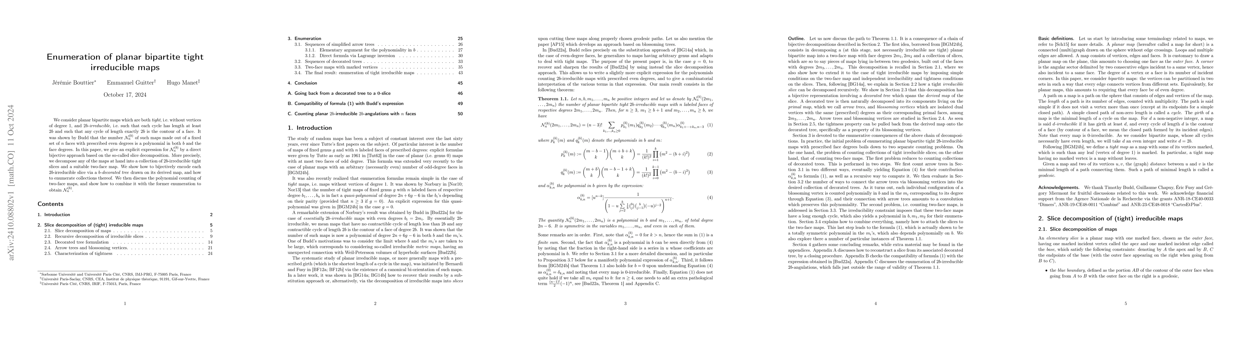 Thumbnail for Enumeration of planar bipartite tight irreducible maps