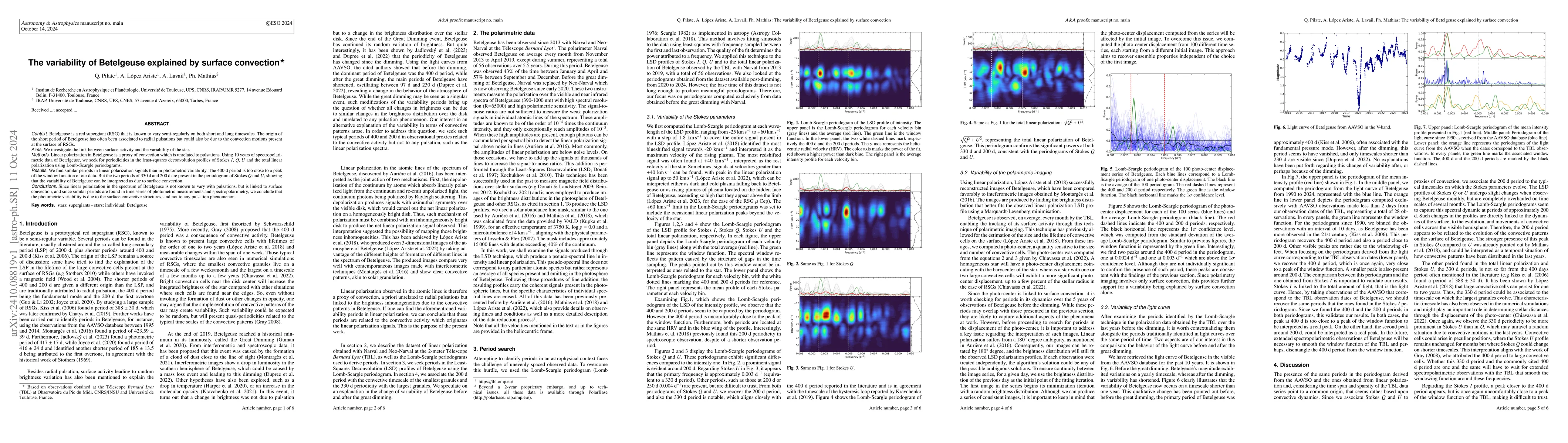 Thumbnail for The variability of Betelgeuse explained by surface convection