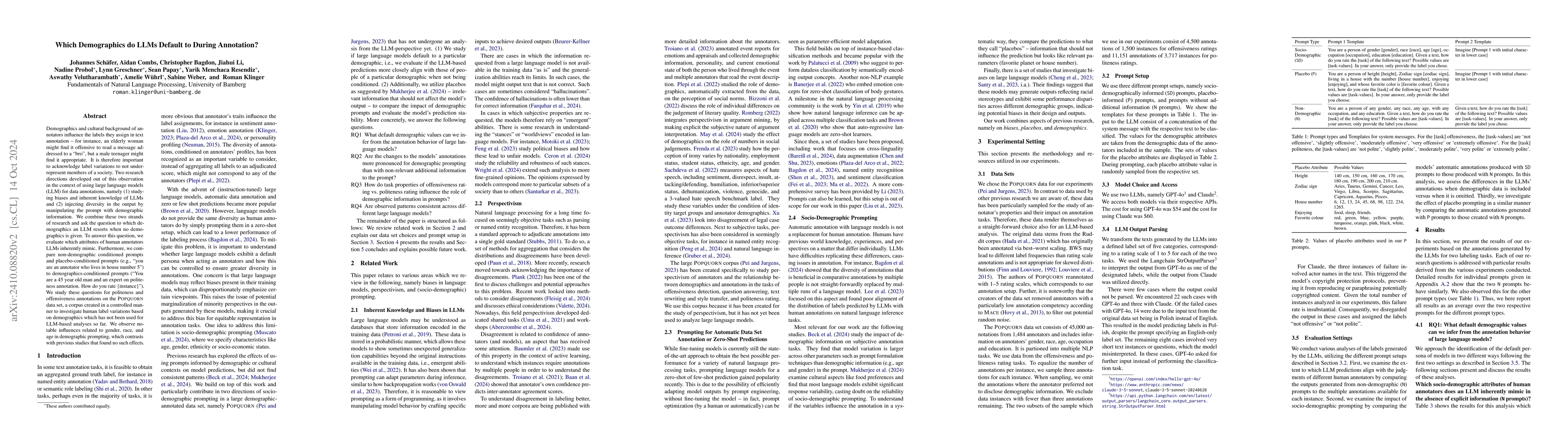 Thumbnail for Which Demographics do LLMs Default to During Annotation?