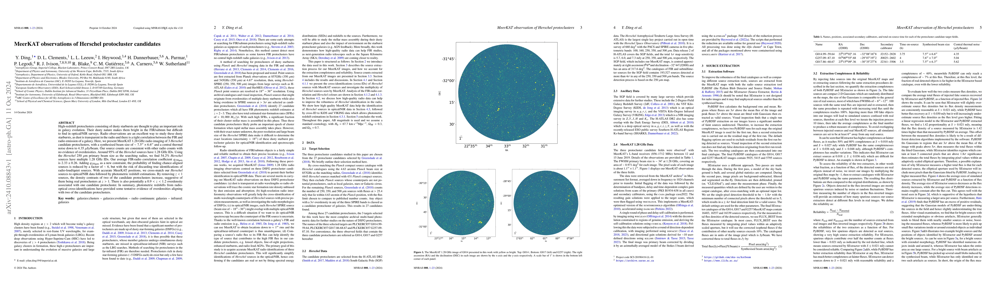 Thumbnail for MeerKAT Observations of Herschel Protocluster Candidates