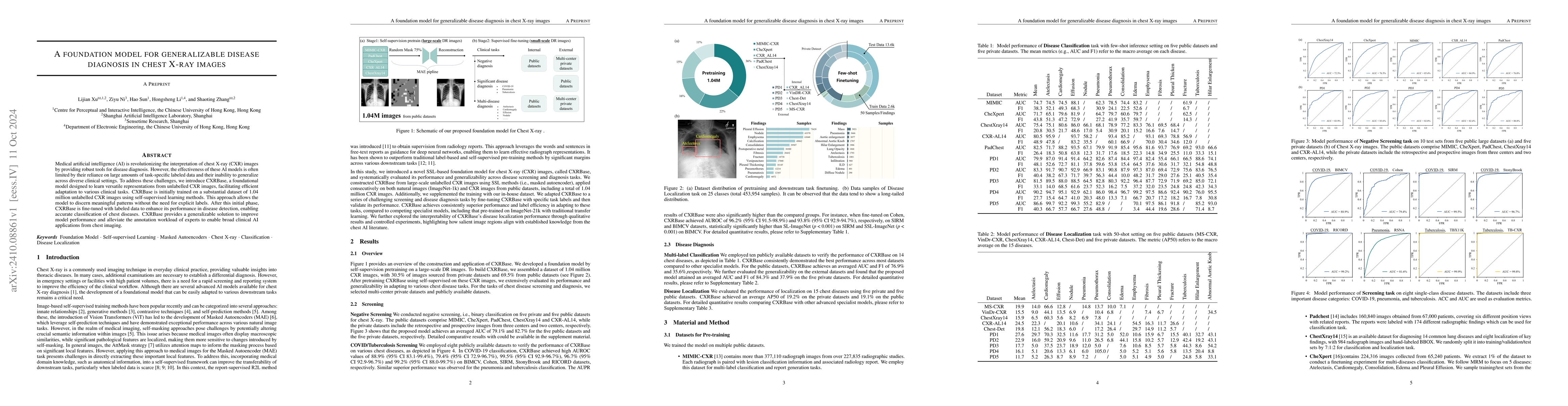 Thumbnail for A foundation model for generalizable disease diagnosis in chest X-ray
  images